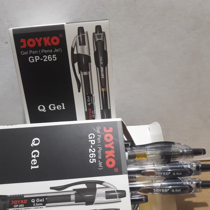 Gel Pen Pulpen Pena Joyko GP-265 Q Gel 0.5 mm (Harga 1 Pak/12 Pcs)