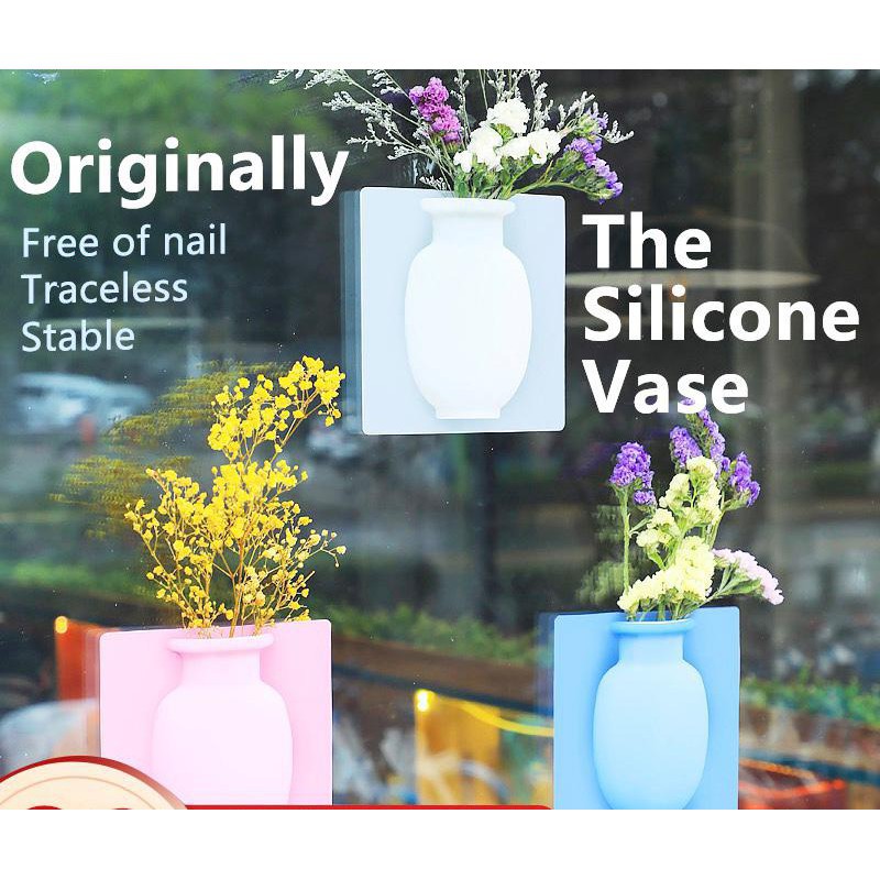 Magic Silicone Vase | Vas Bunga Silikon Tempel Hiasan Dinding Dekorasi Rumah