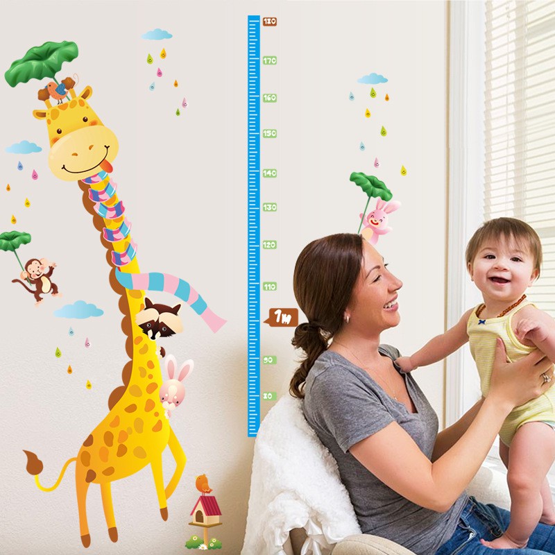 RELIZA WALL STICKER PENGUKUR TINGGI BADAN JERAPAH GROW UP STIKER DINDING SK9030