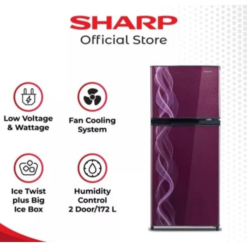 Kulkas Sharp SJ-197ND | Lemari es 2 pintu SJ197ND VP VB