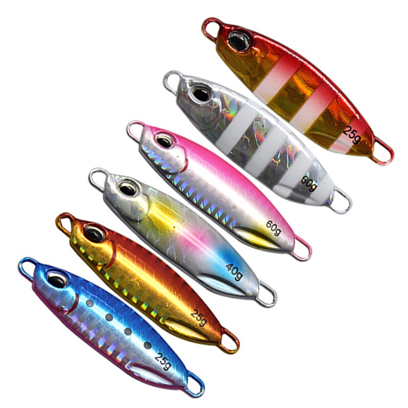 SYFishing 1Pcs Luminous Jig Umpan Pancing Japan Duo Laser Metal Lead Swimbait 10g/20g/30g/40g/50g/60g Fishing Lure Ikan Bass Jigging Sinking Bait Tackle