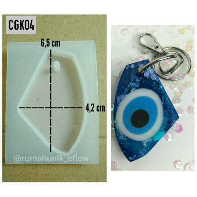 Cetakan gantungan kunci resin cetakan liontin besar cetakan orgonite silicone mold kerajinan cgk04