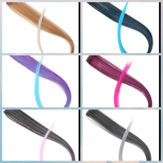 rambut palsu hair clip dual color 50 cm