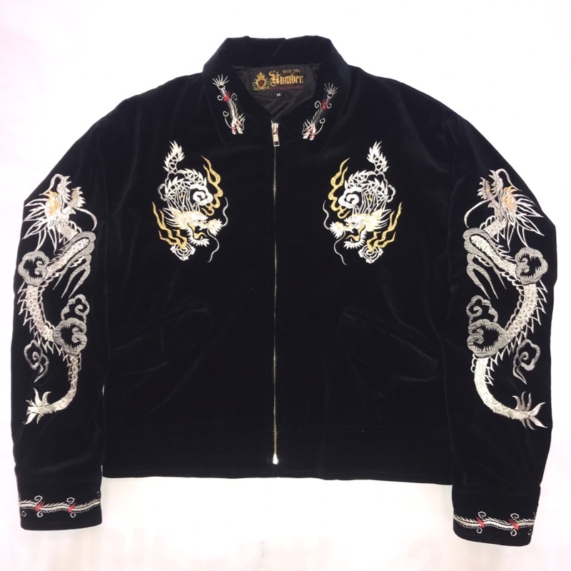 Sukajan Work Jacket Ryu Velvet Embroidery
