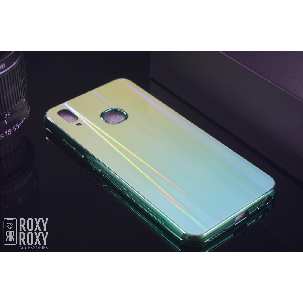 Case Glass Aurora Oppo F11 Pro - A3S - F1S - A7/A5S - Reno size 6.4