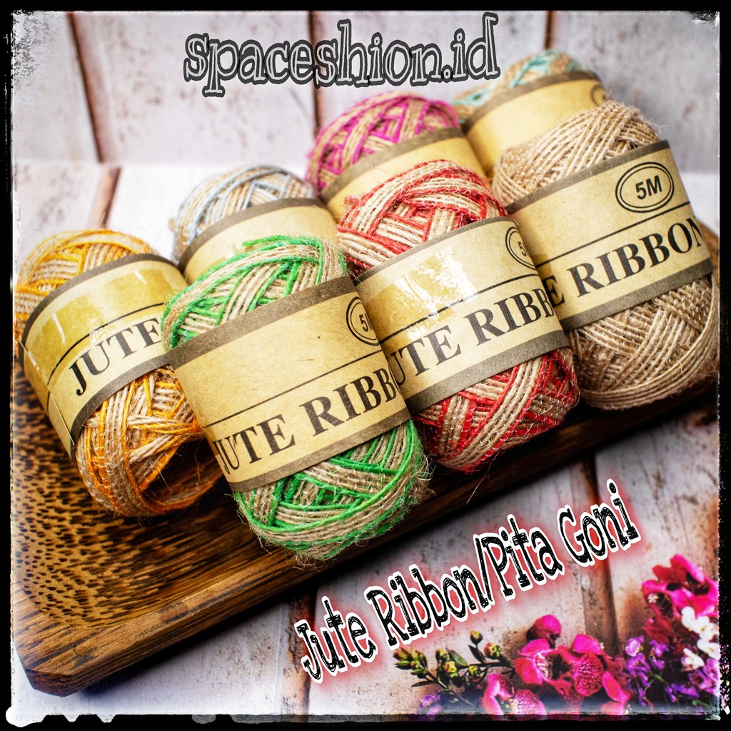 

Jute Ribbon - Pita Goni /Pita Hias Panjang 5 M / Hiasan - Material DIY