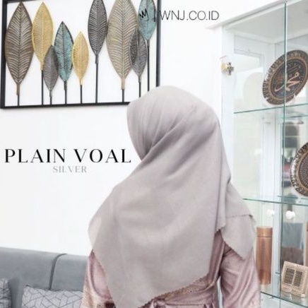 HIJAB SEGIEMPAT POLOS  VOAL PLAIN • WNJ