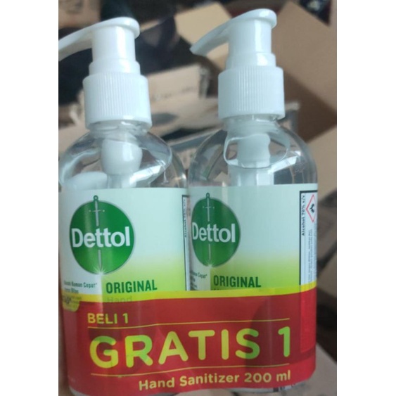 Dettol hand sanitizer 200ml beli 1 gratis 1