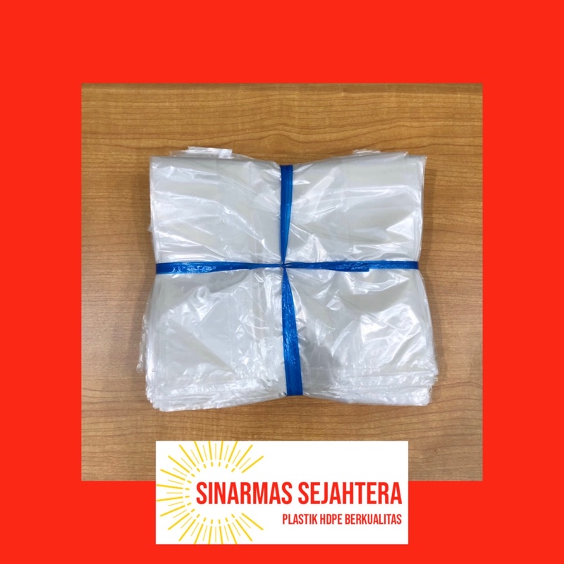 Kantong kresek/ kantong plastik bening kiloan uk 24