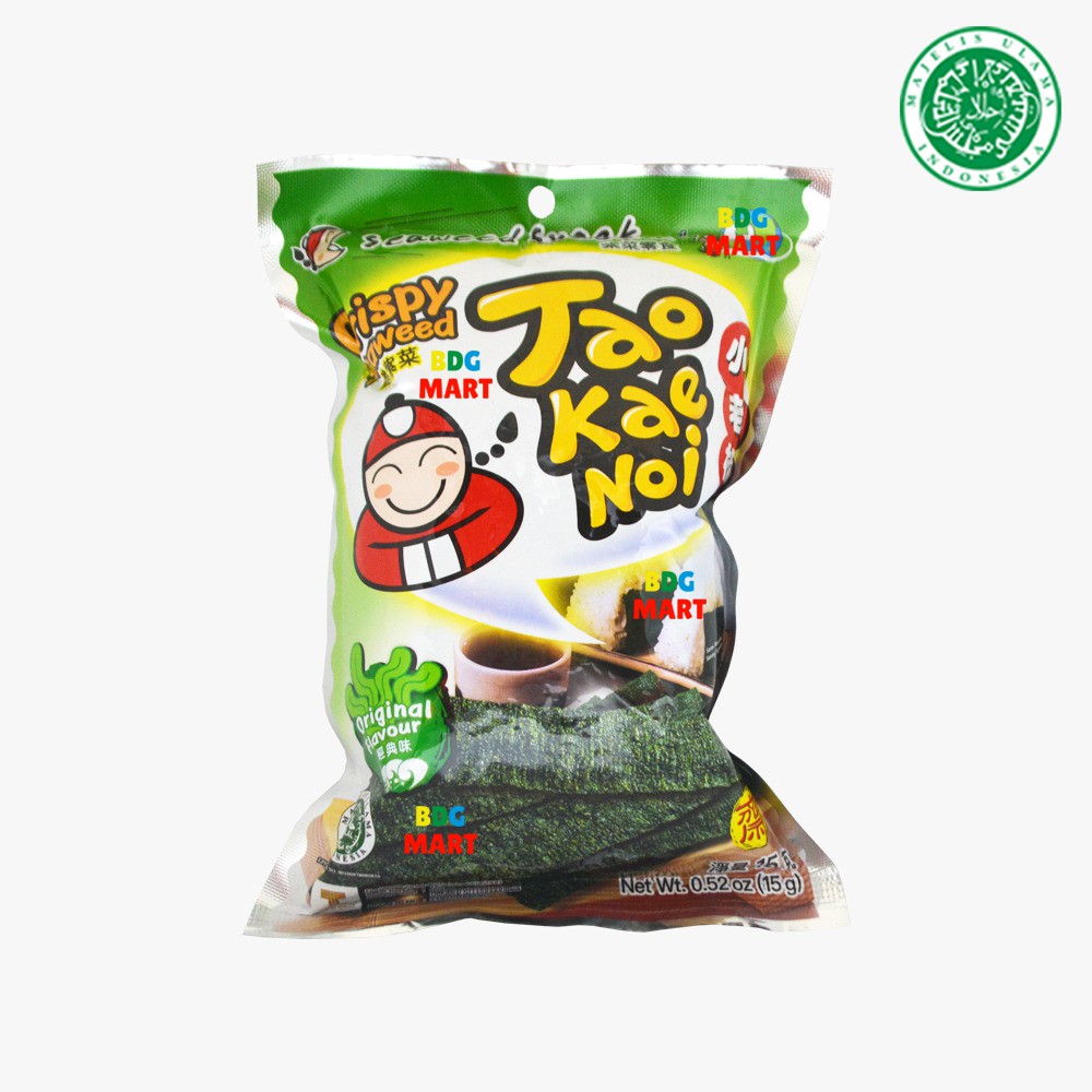 

Tao Kae Noi Crispy Seaweed Rasa Original Halal MUI - 15gr