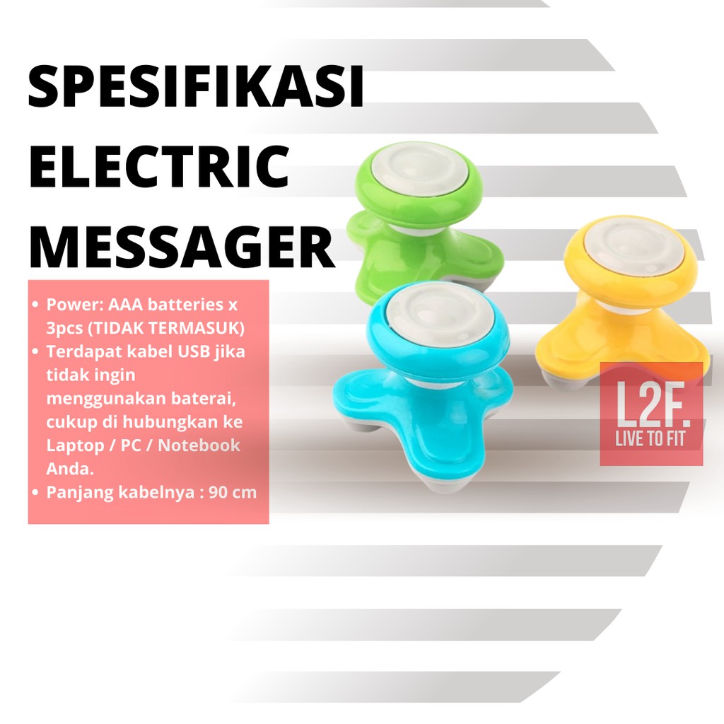 Alat Pijat Mini Elektrik Portable 3D Massager Massage MIMO USB GRATIS ONGKIR COD