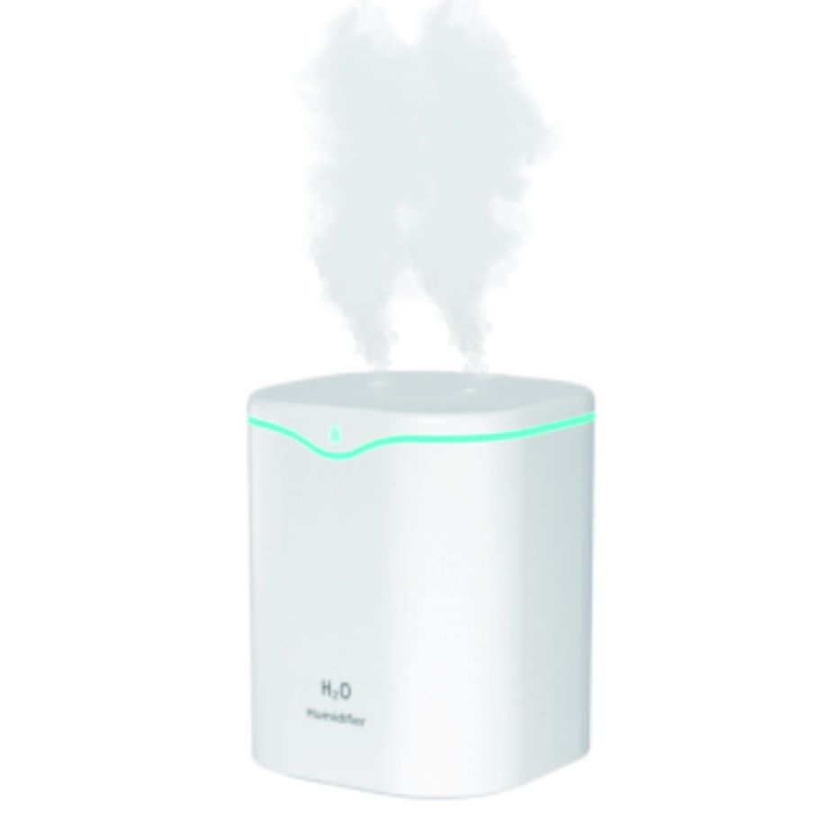 Moi 2000ML H2O Humidifier Diffuser Aromaterapi Air Purifier-Double-Putih