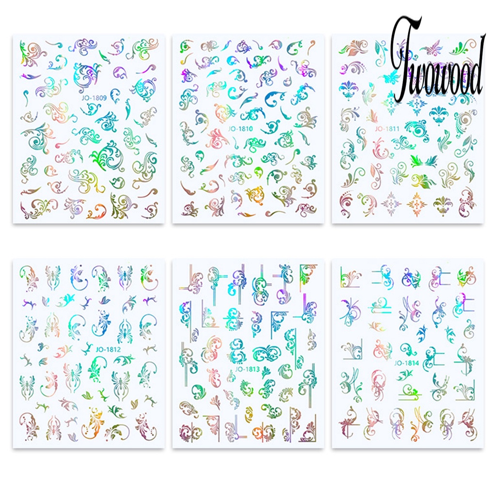 Twowood Stiker Kuku Anti Iritasi Untuk Nail Art / Manicure