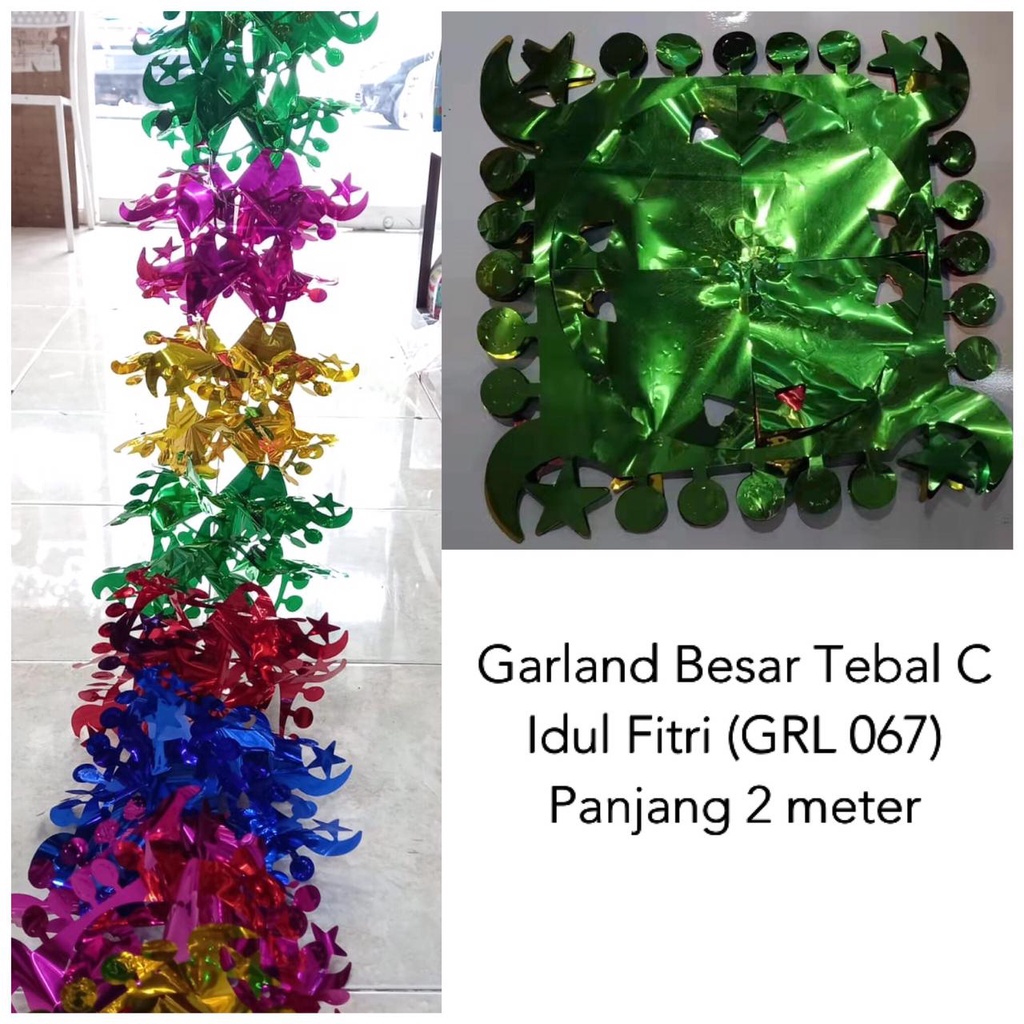 Garland Tebal A / Garland Tebal C / Garland Besar / Garland Tebal C Lebaran /Garland /Dekorasi Ruangan