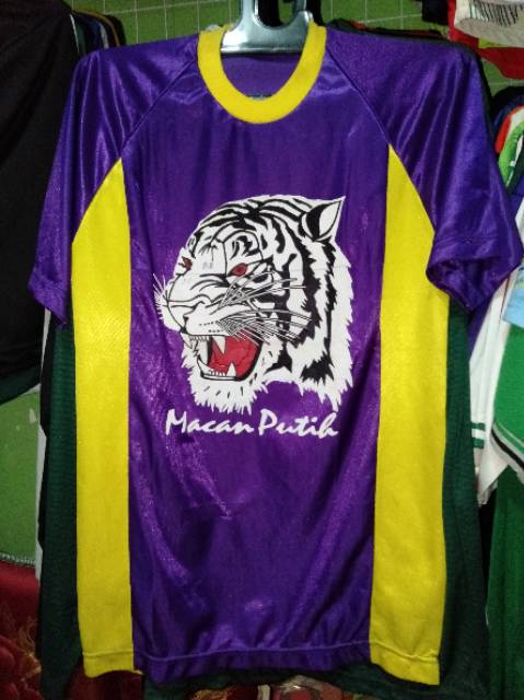 Jersey Persik Kediri 2003 Macan Putih Ungu Paragon Persikmania Retro Lokal