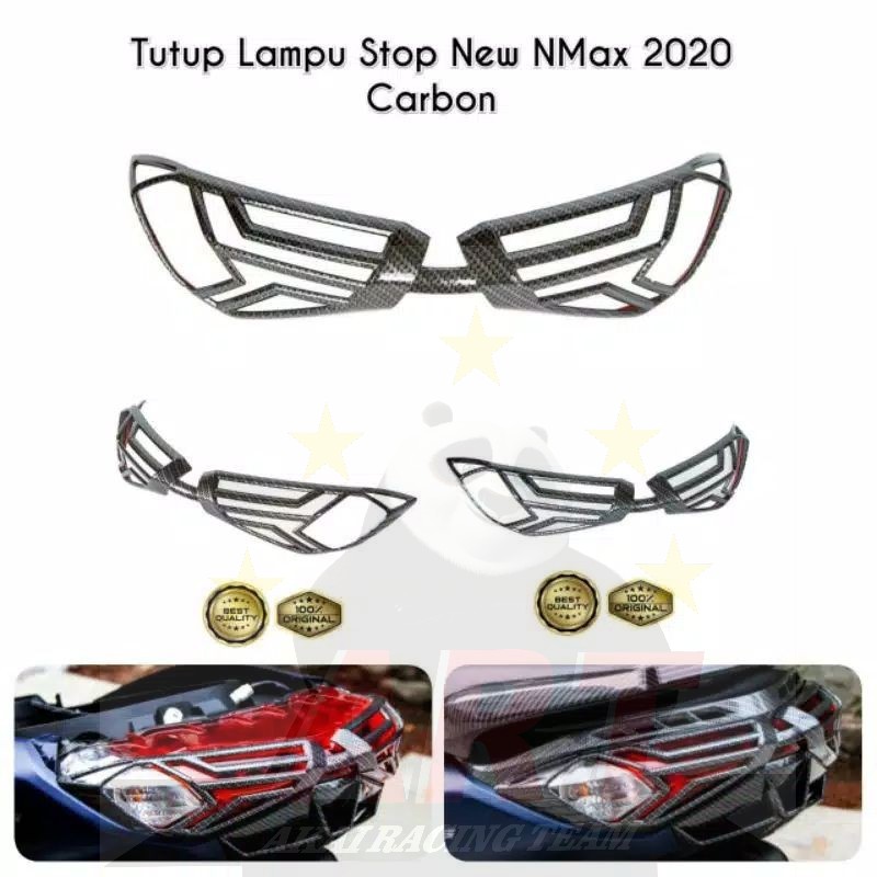 Cover Lampu Stop Nmax New 2020 Lis Lampu Belakang Nmax New 2020 Karbon Merk Nemo Original