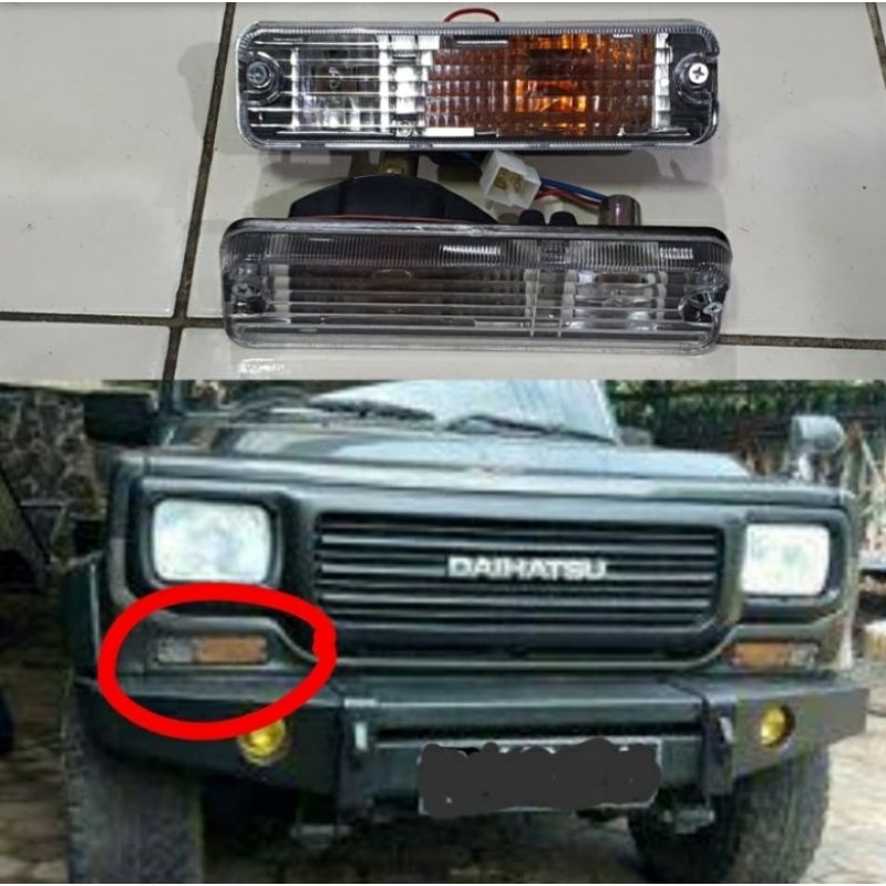lampu sein bumper depan daihatsu FEROZA kristal