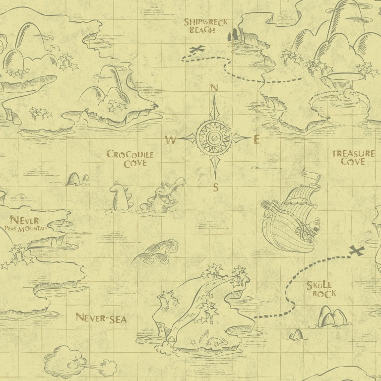Disney Wallpaper Pirate Map - DS7644