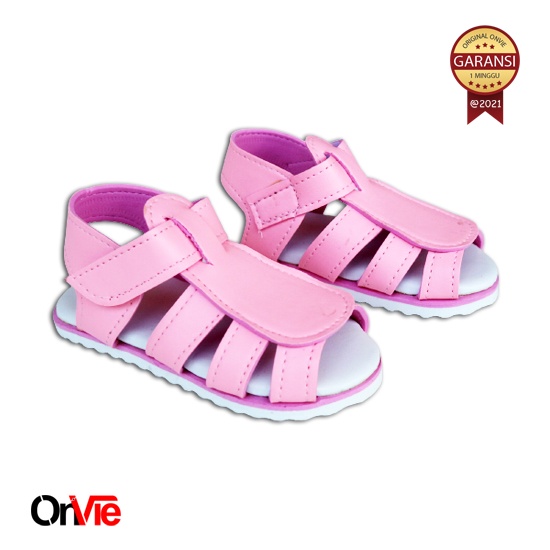 Sandal Bayi Hitam putih Polos Casual | Sandal Anak Perempuan Onvie