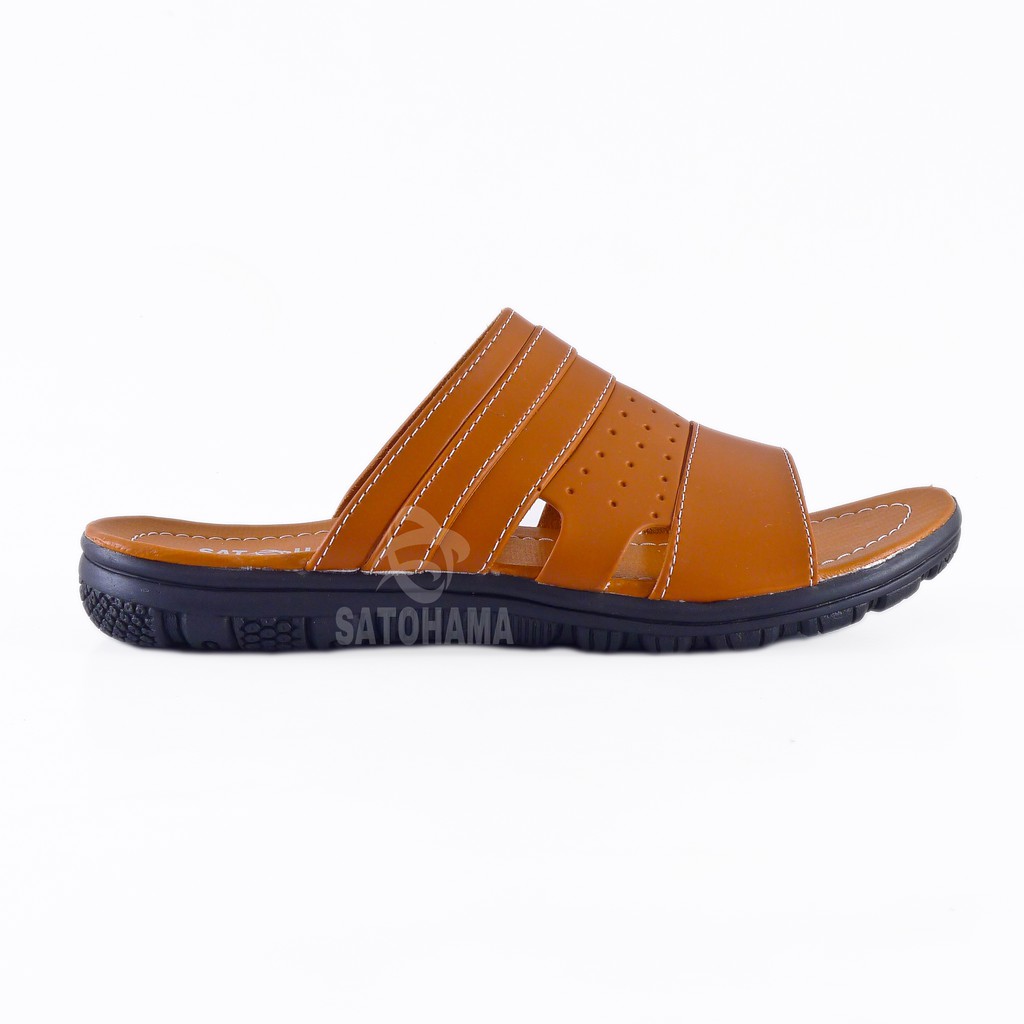 Satohama Sandal Selop Pria Sandal Kasual Pria Sandal Kulit Sintetis Sandal Murah Sandal Pria Dewasa