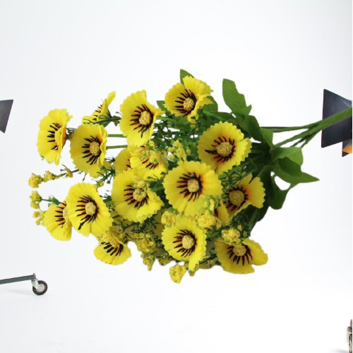 TJM Pot Bunga Kode 09 Cosmos / Tanaman Bunga Plastik / Bunga Dekorasi Rumah / Tanaman Ornamen-KUNING