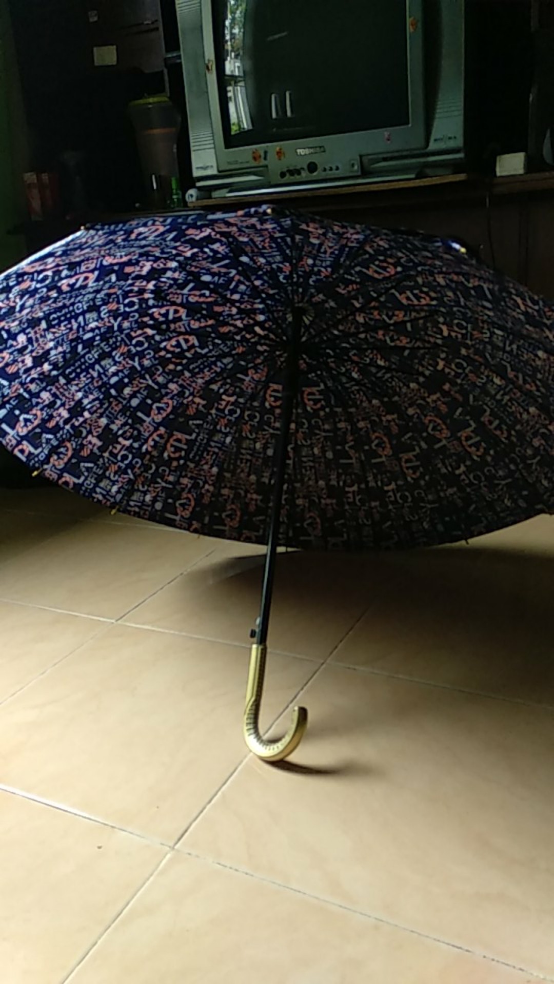 Payung 16 Jari Saten Kembang / Satin Umberella 16jari Bunga / Payung Murah 16 Jari