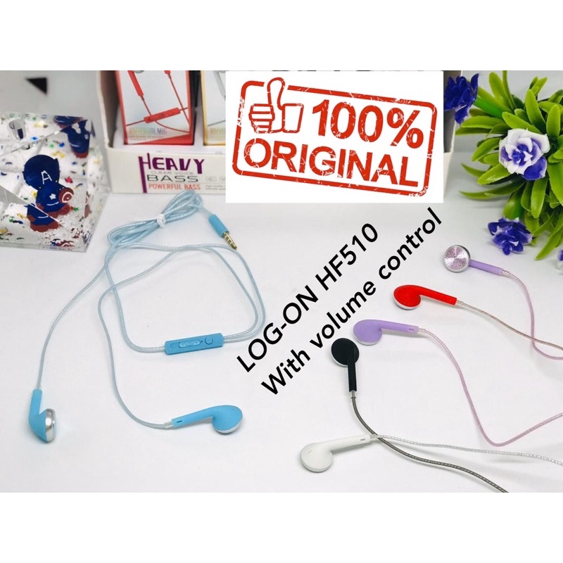 PROMO HANDSFREE LOGON ORIGINAL HF510 SOFT CANDY HIFI HEAVY BASS