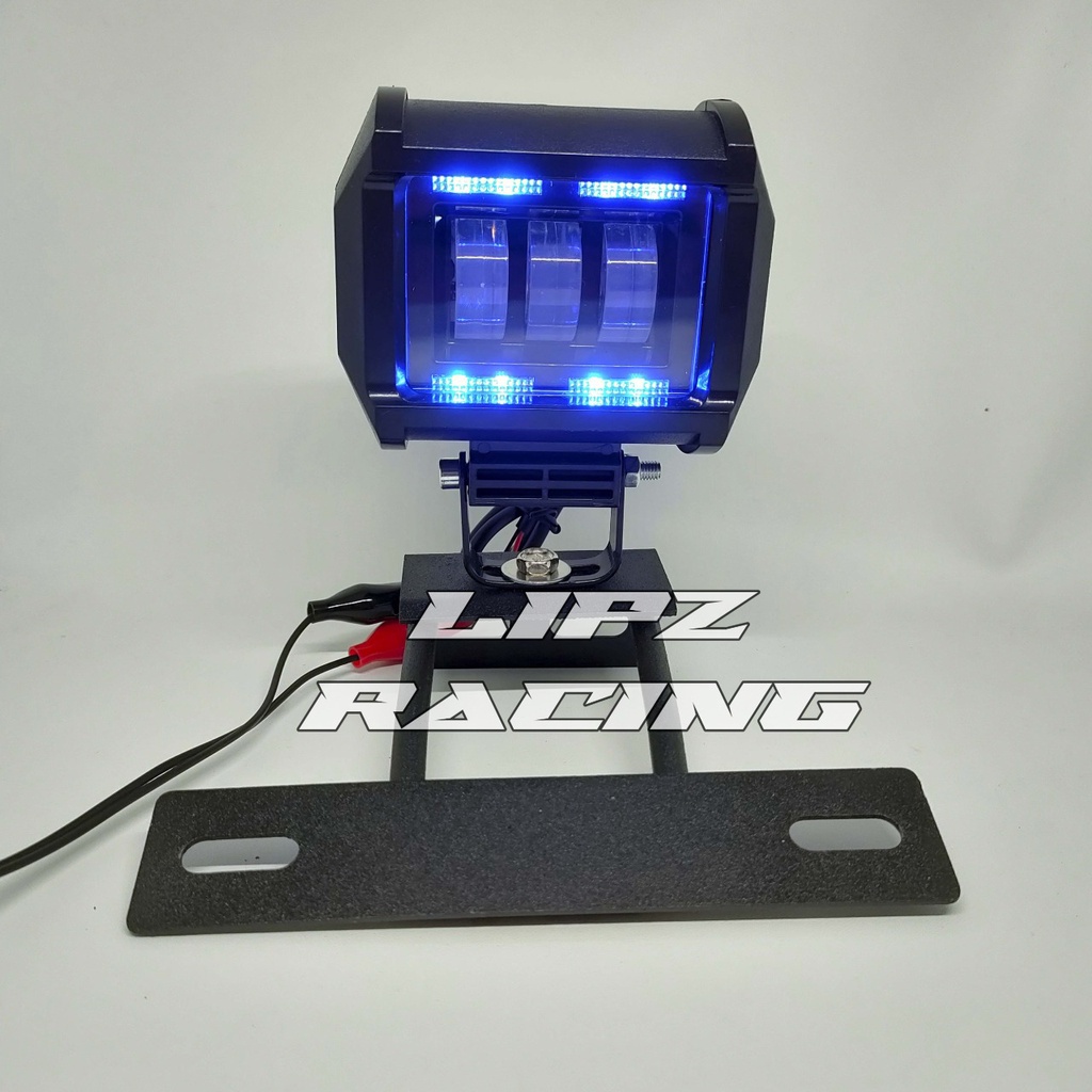 LAMPU TEMBAK / LAMPU SOROT LED MODEL T-5481 CAHAYA PUTIH SENJA BIRU + BREKET RX-KING