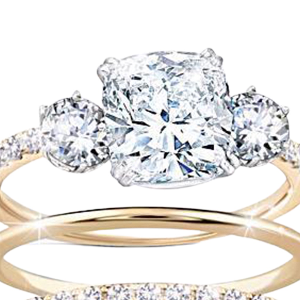 Hu Hu Hu Hu Hu Alat Bantu Pasang Kacamata♡ 3pcs / Set Cincin Berlian Imitasi Bahan Alloy Untuk Wanita