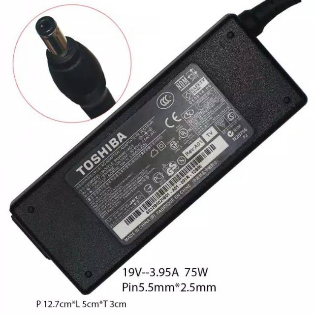 CHARGER ADAPTOR Laptop Toshiba 19V 3.95A Bergaransi