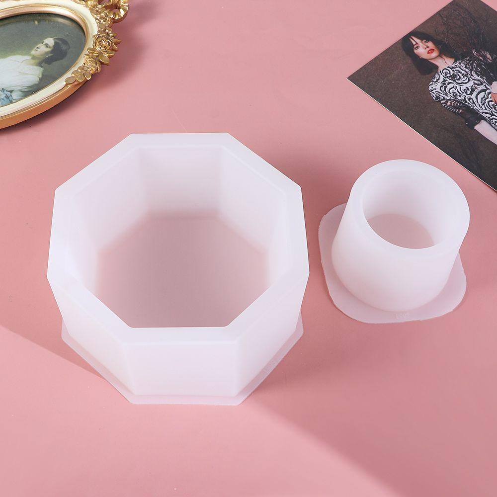 Top Crystal Resin Tray Cetakan Penyimpanan Casting Pot Bunga Resin Kerajinan Pot Bunga Sukulen