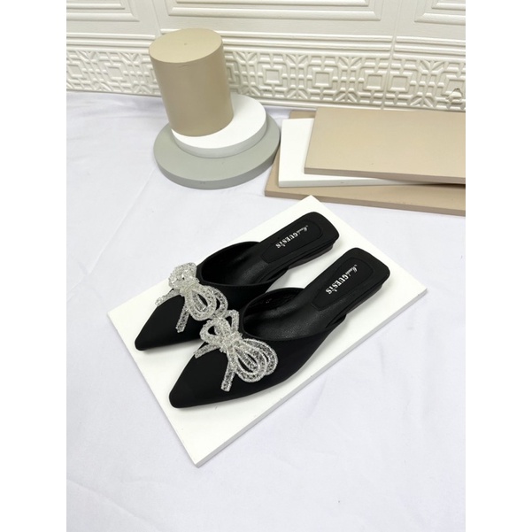 sepatu flat shoes wanita terbaru kekinian pesta MAUDE GUESIS Sendal flat premium import Gladies 10