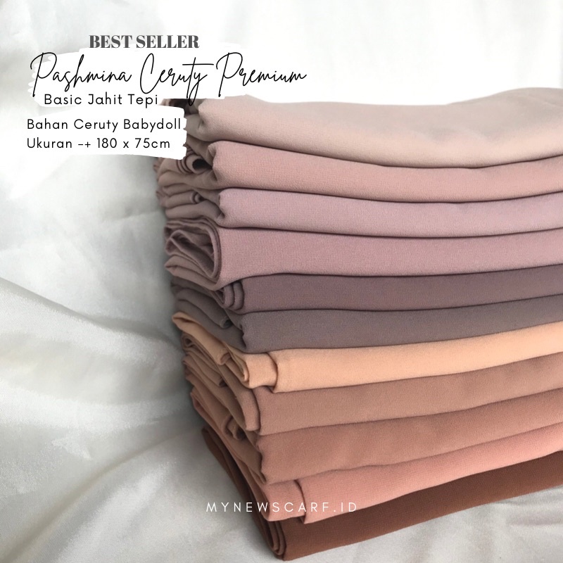 PASHMINA CERUTY BABYDOLL / PASHMINA CERUTY PREMIUM / HIJAB CERUTY PREMIUM / PASHMINA CERUTY BASIC