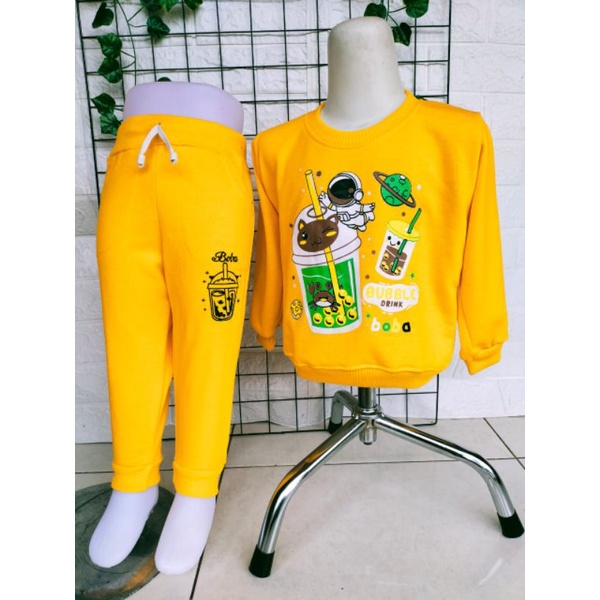 SETELAN SWEATER ANAK // SET BOBA ANAK LAKI LAKI &amp; PEREMPUAN