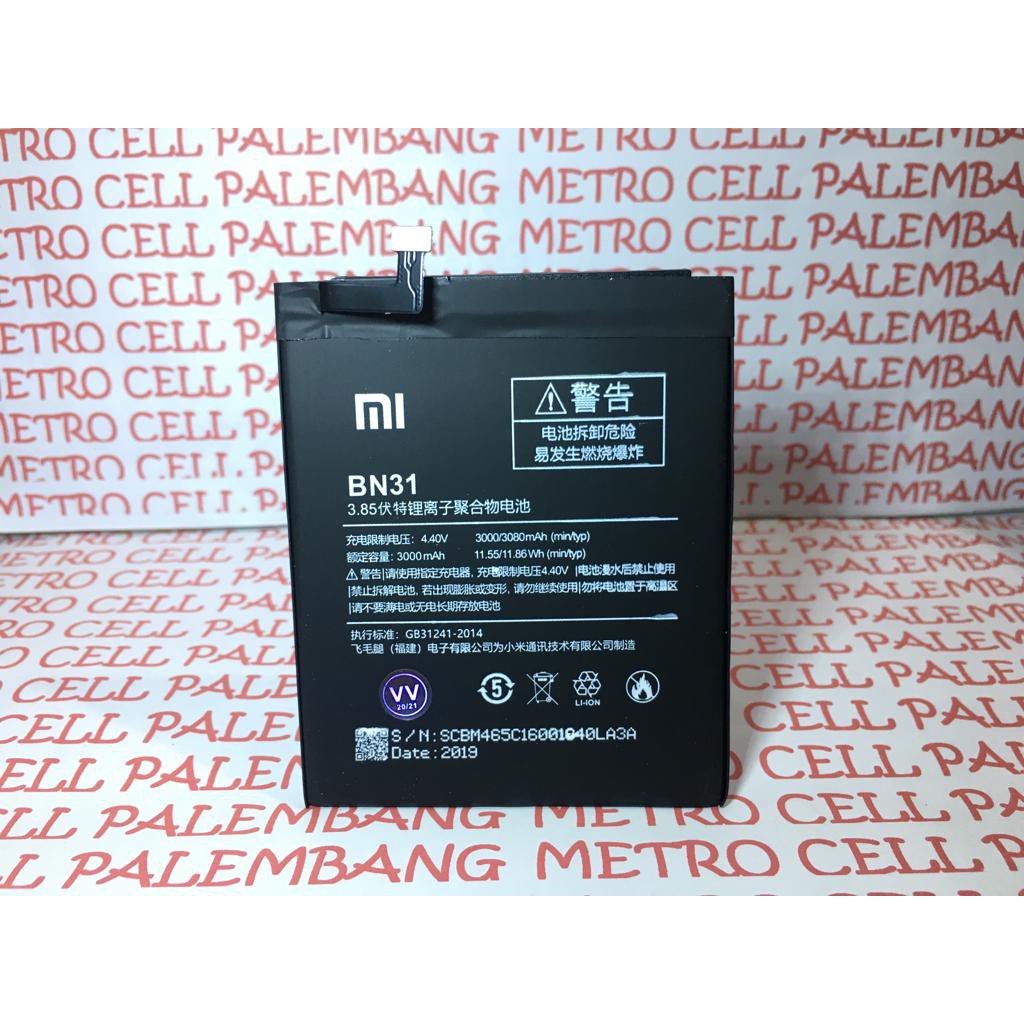 Baterai Batre xiaomi Redmi note 5A/ Prime / Redmi 5x Mia1/Redmi s2 BN31 O