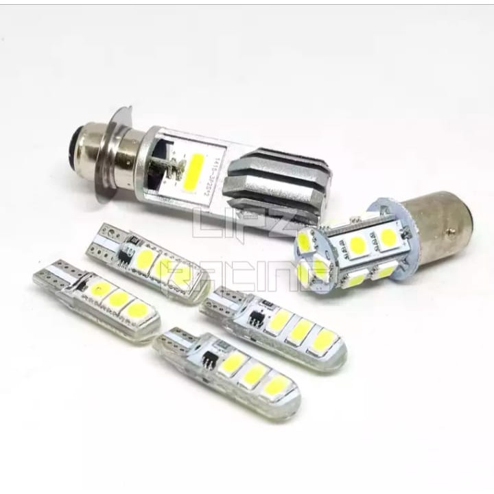 LAMPU LED/BOHLAM LED PAKET_BOHLAM DEPAN+SEIN JELLY KEDIP 4PC+STOP KEDIP 13 MATA_UNIVERSAL SEMUA MOTO