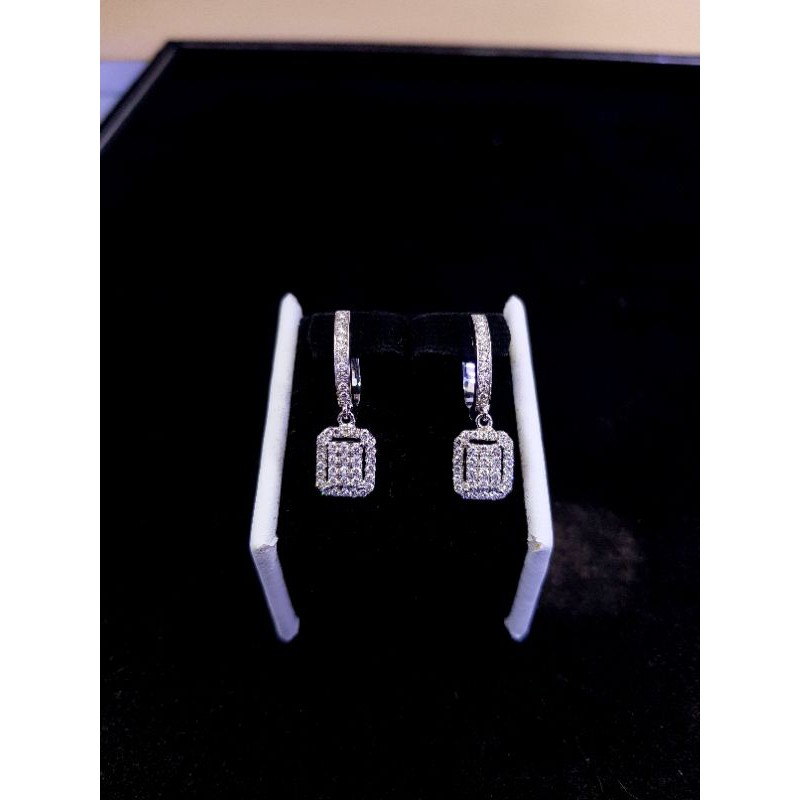 anting jepit model kotak terbaru emas putih