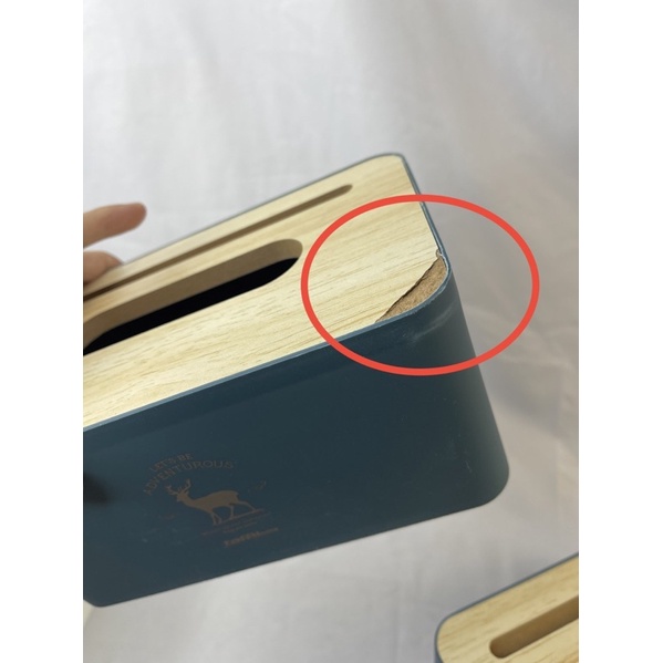 [OBRAL RIJEK] Kotak Tisu Kayu Tissue Box dengan Holder Smartphone - ZJ008