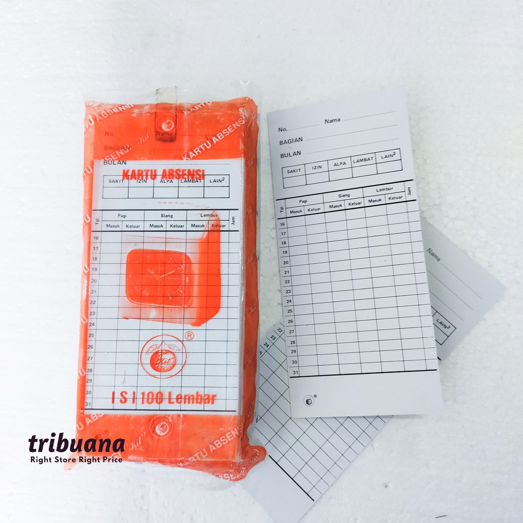 

Kartu Absen - 100 lembar