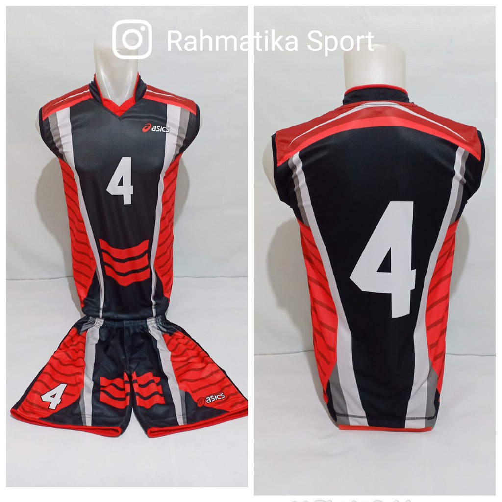 Jersey Kaos Voli Setelan Asics (Print)