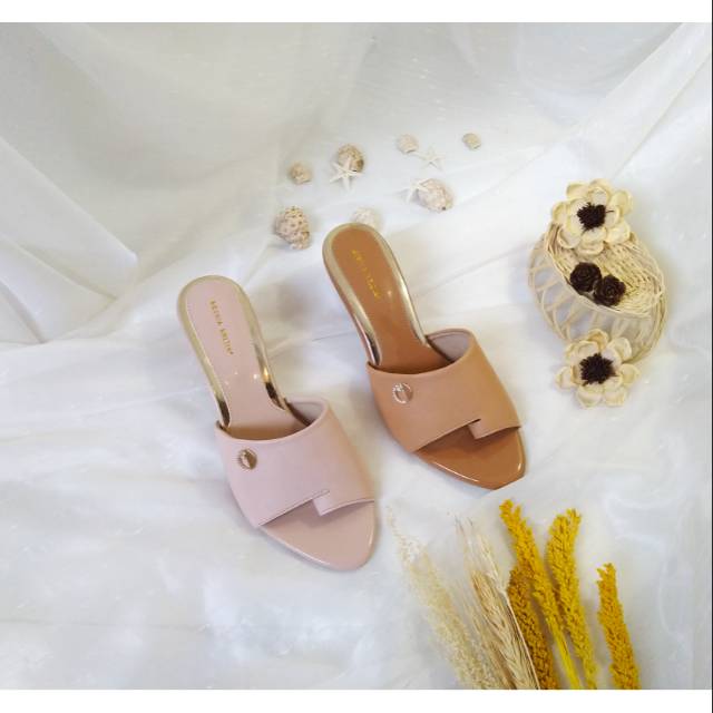 Sandal heels impor KESHIA KRIZIA PFK52617 COD termurah