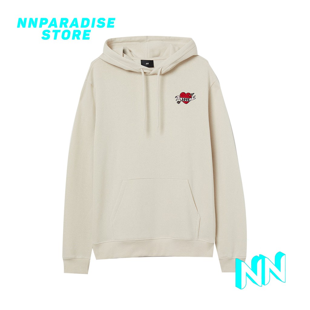 Jaket Hoodie H&* Love Cream Original Free PaperBag