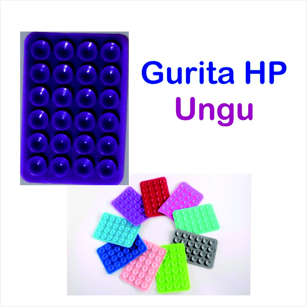 Gurita Perekat Holder HP Smartphone warna ungu