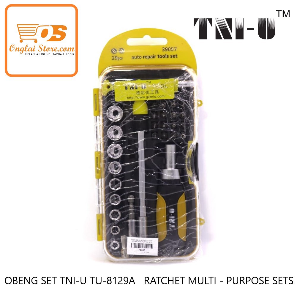 OBENG SET TNI-U TU-8129A   RATCHET MULTI - PURPOSE SETS  (HARGA SPESIAL)