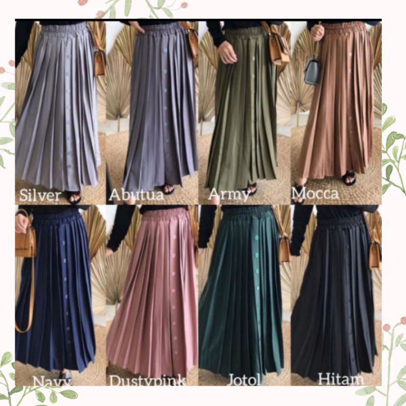 Rok Plisket ( Rok Rempel Kancing)