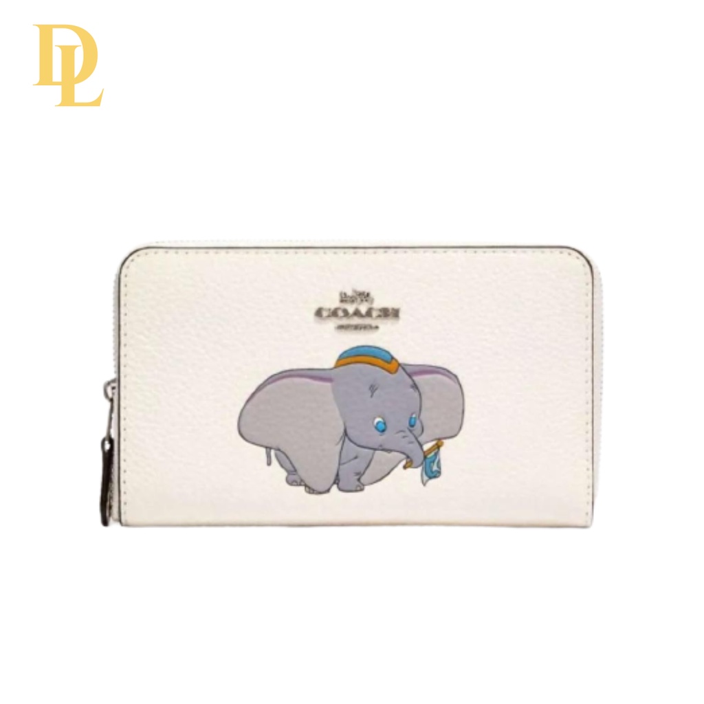 Disney X Coach Medium Zip Around Wallet With Dumbo (88671)