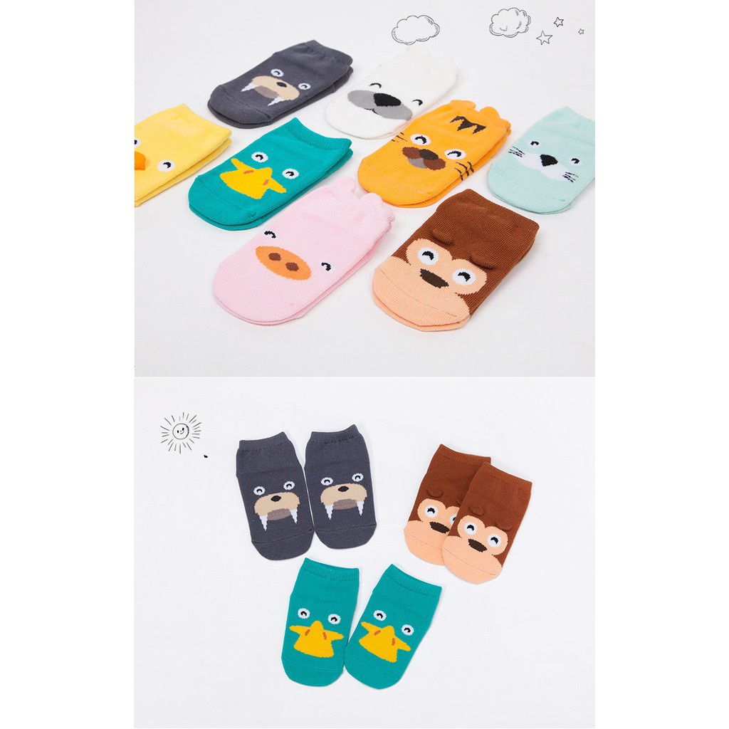 Swopply KS04 Kaos Kaki Bayi Motif Hewan Kaos kaki Anak Karakter KaosKaki Anti Slip Baby Socks Animal