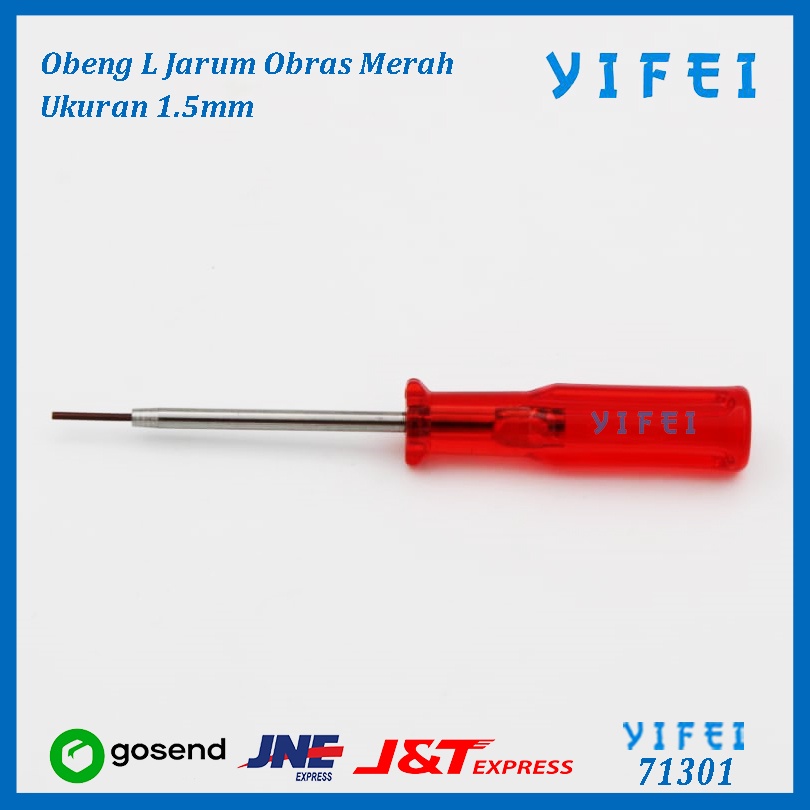 Obeng Jarum Obras - overdeck(1,5mm) Warna Merah/YIFEI-71301