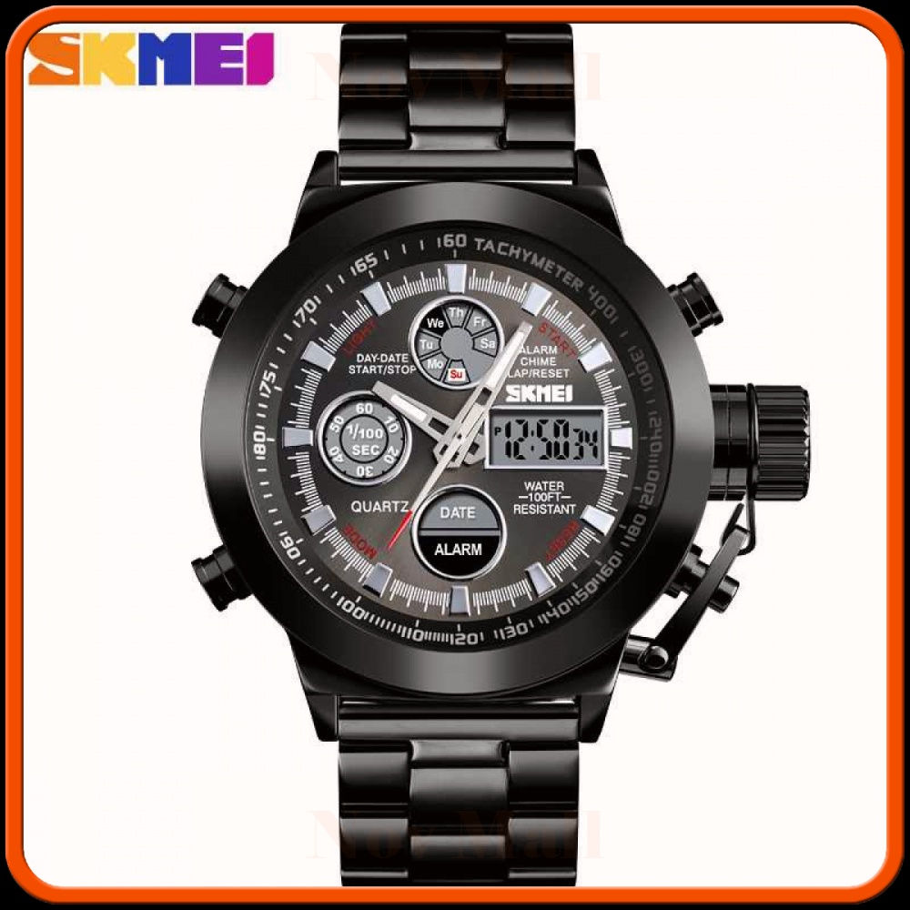 SKMEI Jam Tangan Analog Chrono Pria Stainless Steel Strap - 1515