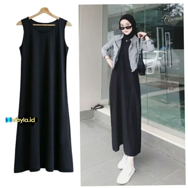 Outer dress tanpa lengan kekinian